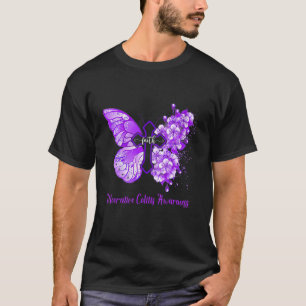 Frauen Lila Butterfly Faith Colitis ulcerosa T-Shirt