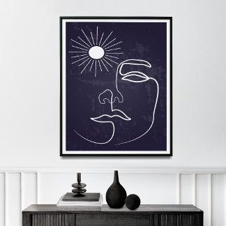 Frauen Linie Moderne Kunst des Mittelalters Poster