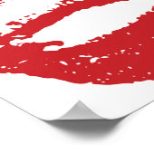 Frauen Lippen Set. Handgezogene Aquarelllips-Isola Poster (Ecke)