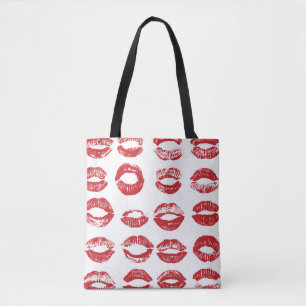 Frauen Lippen Set. Handgezogene Aquarelllips-Isola Tasche