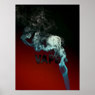 Frauen Lippen Wolken Vape Grunge Hochwertiges Post Poster