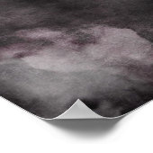 Frauen Lippen Wolken Vape Grunge Premium Poster (Ecke)