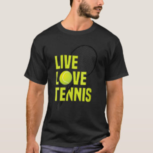 Frauen Live Liebe Tennis Funny Tennis T-Shirt