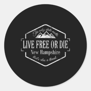 Frauen Live oder sterben New Hampshire Nh 603 Staa Runder Aufkleber
