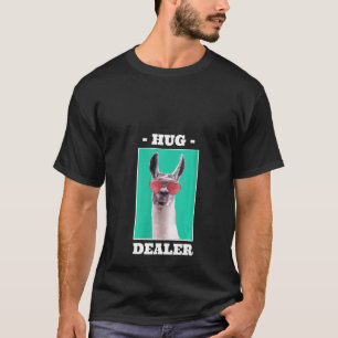 Frauen Llama Hug Dealer Llama Sonnenbrille Tier T-Shirt