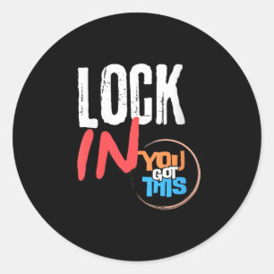 Frauen Lock In Du Hast Das Lehrer-Test Motivations Runder Aufkleber