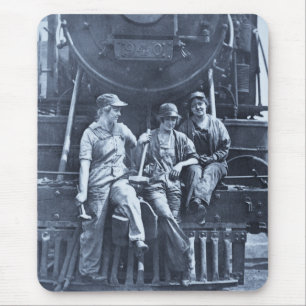 Frauen Lokomotivmechaniker 1918 Erster Weltkrieg Mousepad