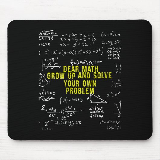 Frauen lustig liebte Mathe wachsen auf und lösen I Mousepad (Vorne)