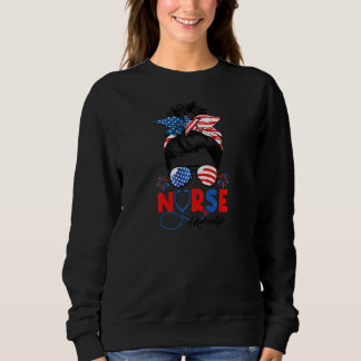 Frauen Lustige Amerikanische Flagge Patriotische K Sweatshirt