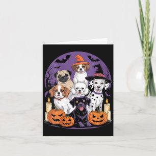 Frauen Lustiges Gespenst Hund Halloween-Shirt Hall Karte