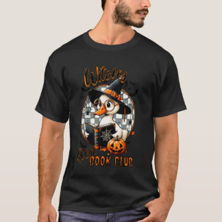 Frauen Lustiges Hexen-Gans-Buchclub-Halloween-Shir T-Shirt