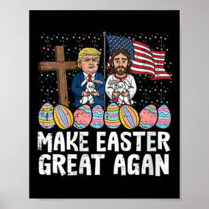 Frauen machen Ostern wieder großartig Trump Jesus  Poster