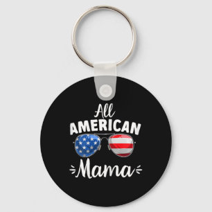Frauen Mädchen All American Mama 4. Juli Schlüsselanhänger
