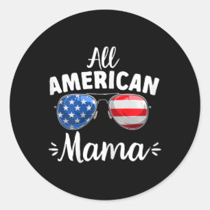 Frauen Mädchen ganz Amerika 4. Juli Runder Aufkleber