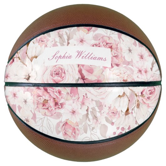 Frauen Mädchen Geschenk Prestige Rosa Hübsche Blüt Basketball (Vorderseite)