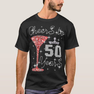 Frauen Mädchen jubelt bis 50 Jahre alter Happy Bir T-Shirt