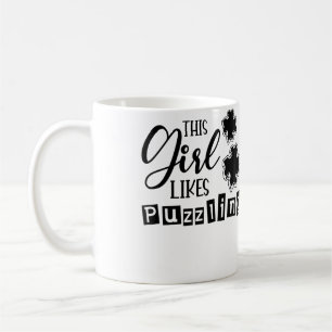 Frauen Mädchen mag rätselhafte Puzzle-Meisterin Kaffeetasse