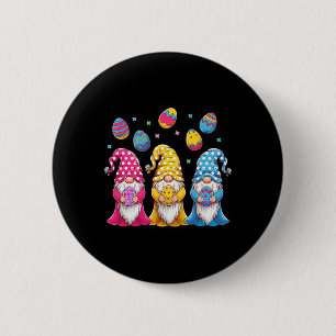 Frauen Mädchen Niedlich Gnome Oster Gnome Eier Hap Button