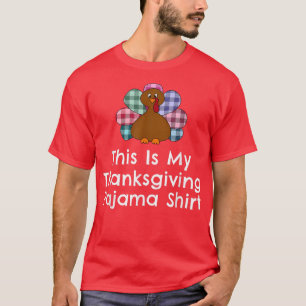 Frauen & Mädchen Niedlicher Karierter Erntedank Tü T-Shirt