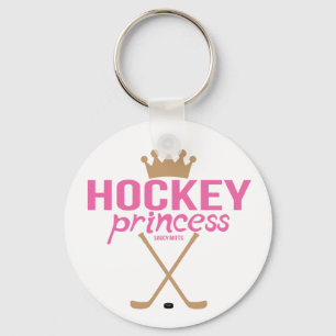 Frauen Mädchen Pink Hockey Princess Sticks Schlüsselanhänger