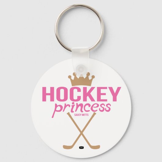 Frauen Mädchen Pink Hockey Princess Sticks Schlüsselanhänger (Vorderseite)