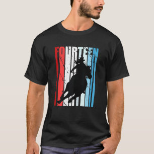 Frauen Mädchen Rodeo 14. Geburtstag Barrel Racing T-Shirt