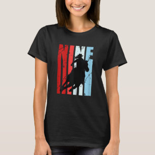 Frauen Mädchen Rodeo 9. Geburtstag Barrel Racing H T-Shirt