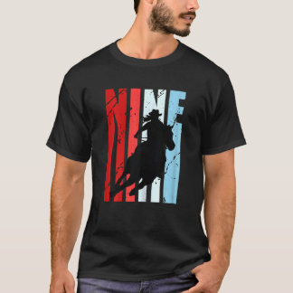Frauen Mädchen Rodeo 9. Geburtstag Barrel Racing H T-Shirt