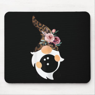 Frauen Mädchen Süße Bowling- und Gnom mit Leopard Mousepad