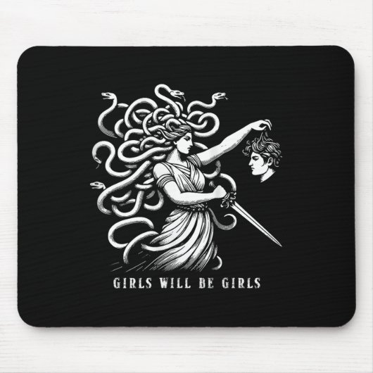Frauen Mädchen Wird Mädchen Weibliche Medusa Lusti Mousepad (Vorne)