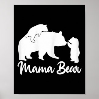 Frauen Mama Bär 2 Von Bärenjungen Spielen Reiten A Poster