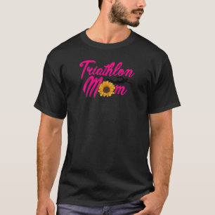 Frauen Mama Grafische Run Bike Swim Triathlon Tria T-Shirt