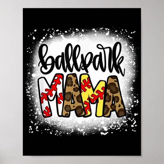 Frauen Mama Leben Softball Baseball Mütter Tag Poster (Vorne)