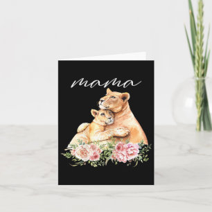 Frauen Mama Lioness Shirt Junge Mutter Löwe Mommy Karte