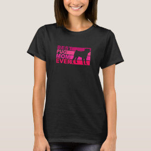 Frauen Mama mit dem besten Mops je T-Shirt