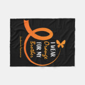 Frauen Männer, die ich Orange für meine Bruder Leu Fleecedecke (Vorderseite (Horizontal))