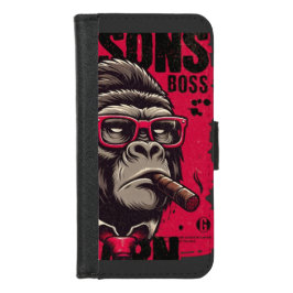 Frauen/Männer Gorilla Boss Geldbörsenetui iPhone 8/7 Geldbeutel-Hülle