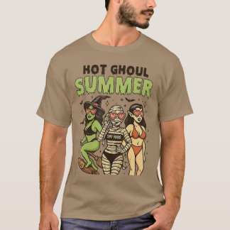 Frauen Männer Lustiges Halloween Heißer Ghoul Somm T-Shirt