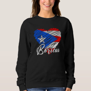 Frauen Männer puerto-ricanisch spanisches Erbe Bor Sweatshirt
