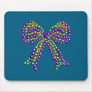 Frauen Mardi Gras Fett Kokette Schleife Mousepad
