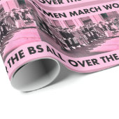 Frauen-März ganz über dem BS glatten Geschenkpapier (Rolleneckpunkt)