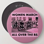 Frauen-März ganz über dem kolossalen 6 Zoll-Knopf Button (Vorne & Hinten)