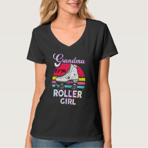 Frauen Matching Bday Retro Roller Skaten Oma T-Shirt