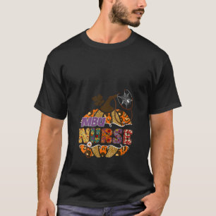 Frauen MBU Nurse Stethoscope Nursing Halloween Pum T-Shirt