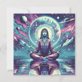 Frauen meditieren Spirituelle Kunst Karte (Vorderseite)