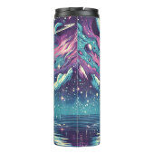 Frauen meditieren Spirituelle Kunst Thermosbecher (Rückseite)