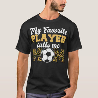 Frauen Mein Lieblingsspieler nennt mich Mama Leopa T-Shirt
