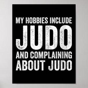 Frauen Meine Hobbys Umfassen Judo Lustig Judoka V- Poster