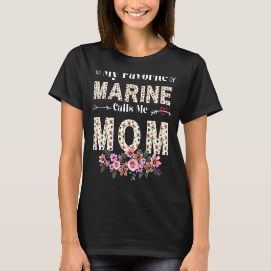 Frauen meine Lieblingsmarine nennt mich Marine T-Shirt (Vorderseite)