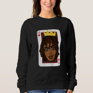 Frauen Melanin Schwarze Königin Mädchen Magie Schw Sweatshirt
